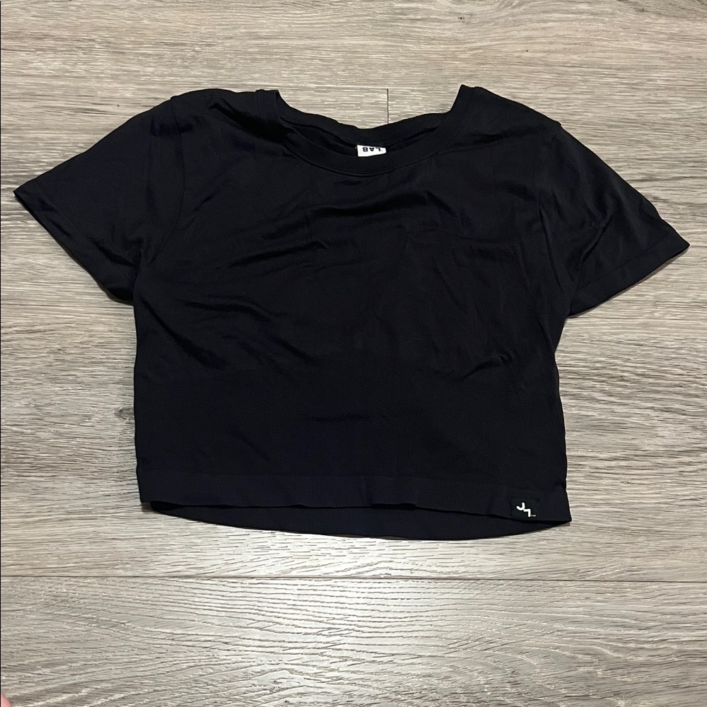 Women's Active Black Crop Top